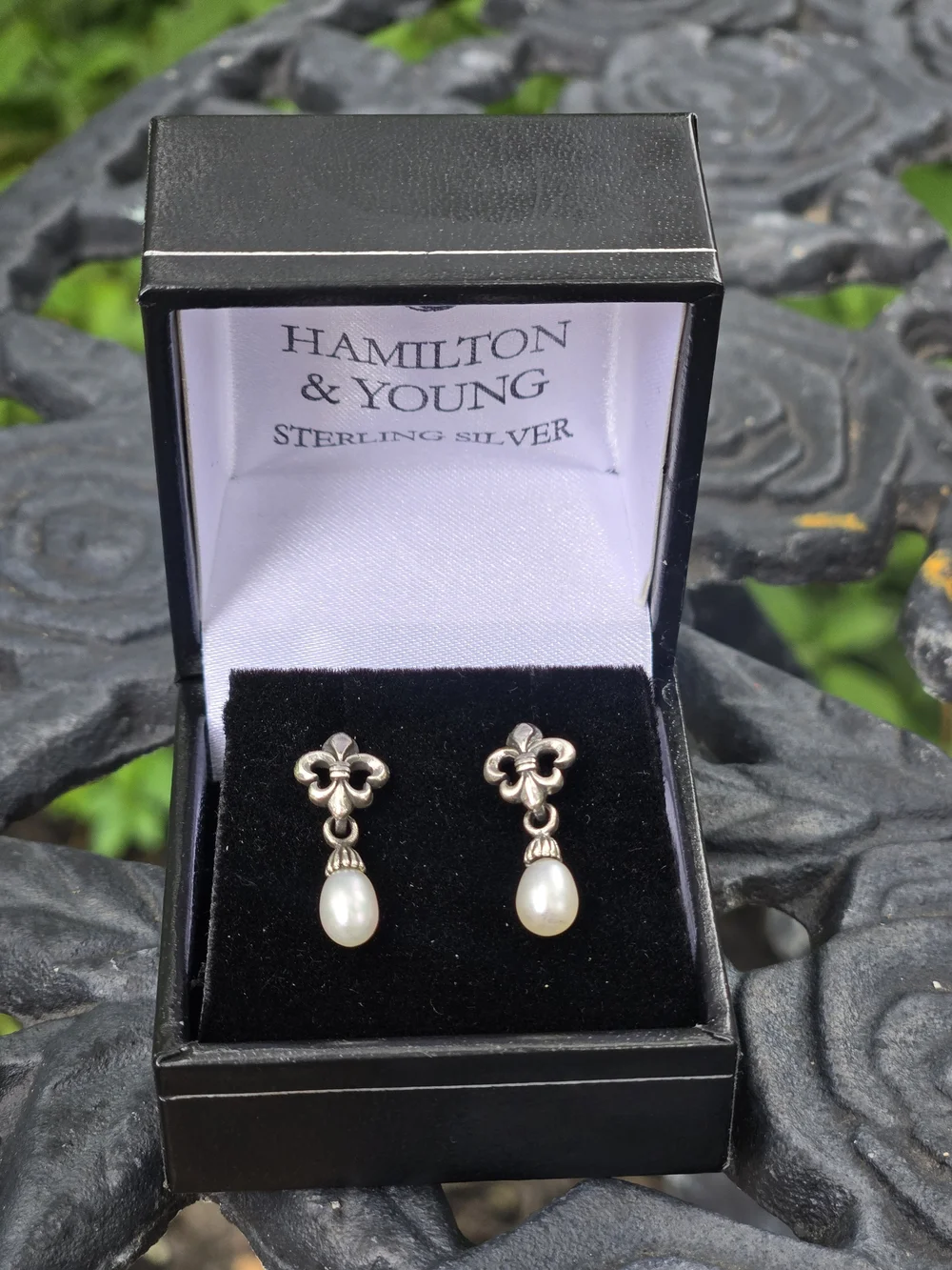 Sterling Silver Pearl Drop Earrings - White Pearls
